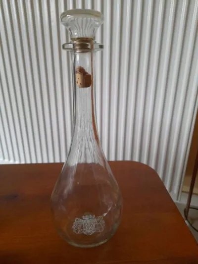 Carafe en verre cognac " fortis et fidelis " - photo 3