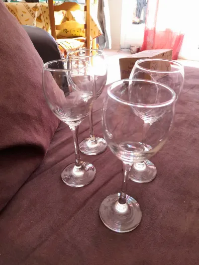 Lot 4 Verres à Vin Transparents Classique - photo 2