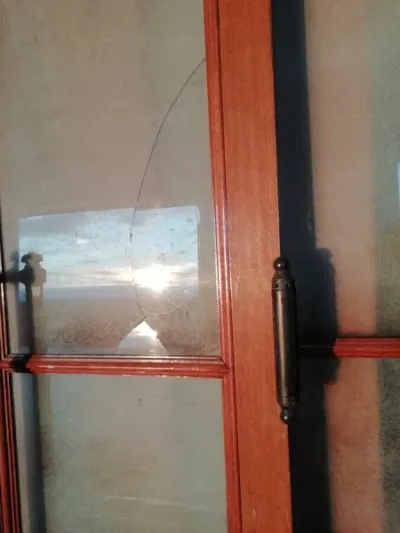 Porte ancienne en chêne et laiton - photo 3