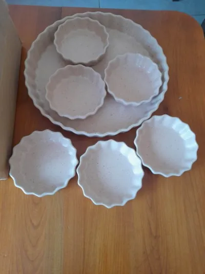 Ensemble plat à tarte en grès - photo 3