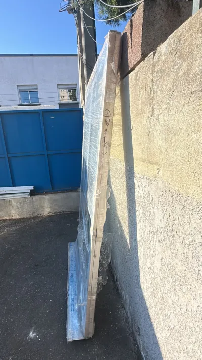 115 porte fenêtre deux vantaux en alu champagne - photo 2