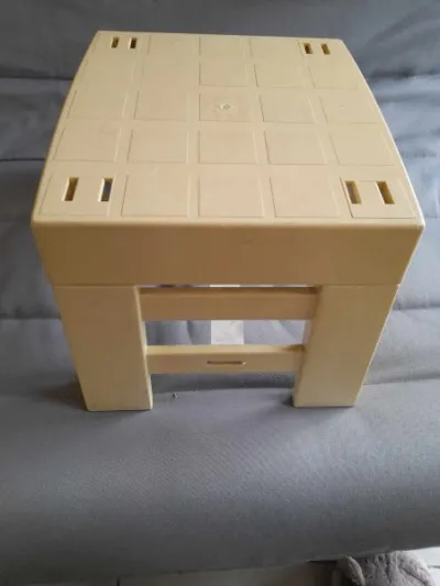 Marche pied pliable en plastique - vintage - photo 3