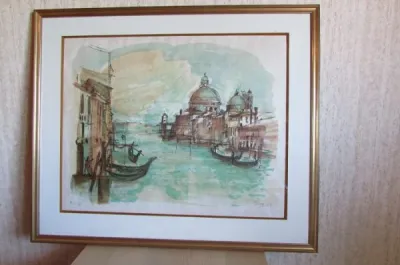 Lithographie originale de venise par jean pradel , - photo 4