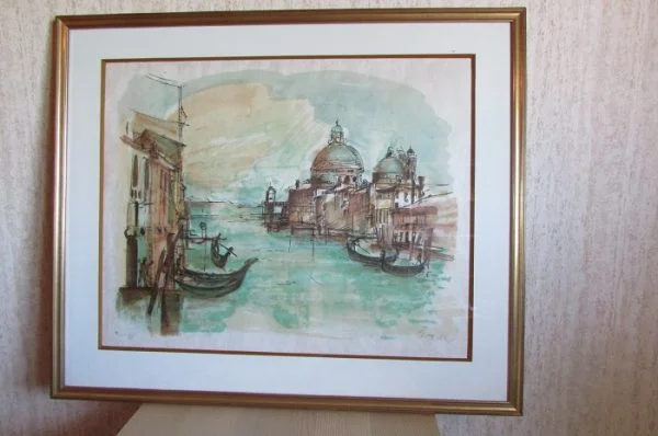 Lithographie originale de venise par jean pradel , - Décoration - Castres (81100)