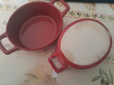 2 Mini Plat de Cuisson en Céramique Rouge - photo 2