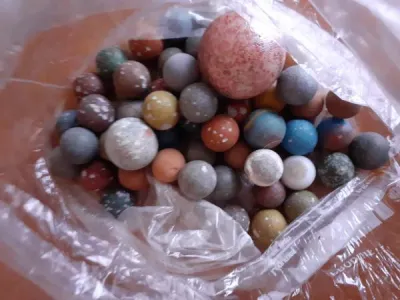 Lot 50 anciennes billes en terre - lot n°5 - Jeux & Jouets - Saint-Satur (18300)