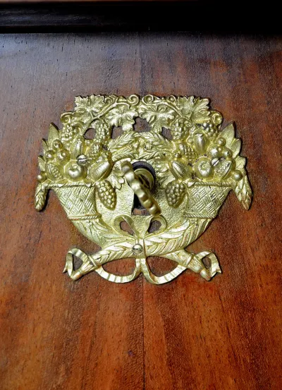 Secrétaire style EMPIRE en acajou à colonnes détac - photo 3
