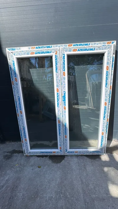 Fenêtre pvc blanc deux vantaux Haut 1450/ Larg 120 - Bricolage