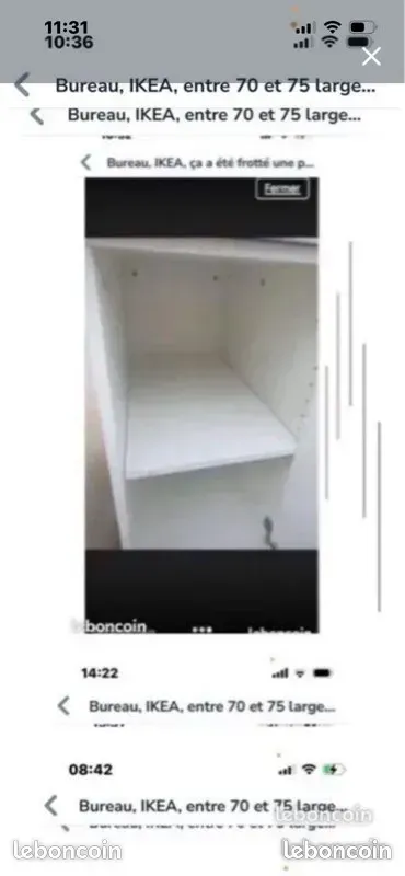 Bureau, IKEA, entre 70 et 75 largeur 1,50 m de lon - photo 2