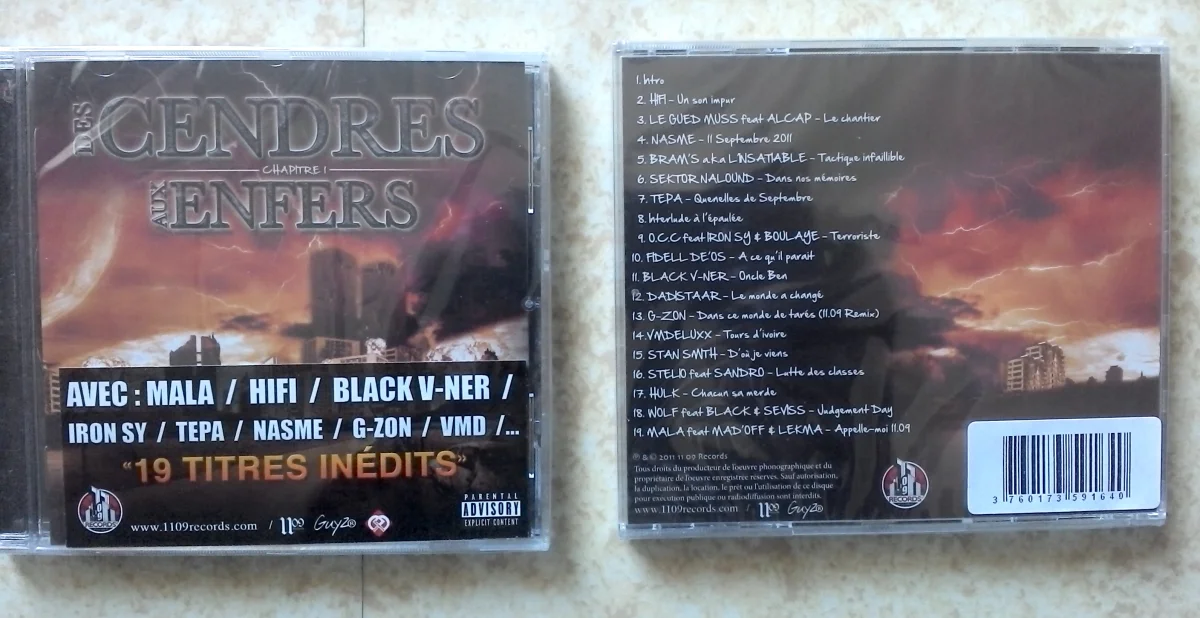 Des cendres aux enfers - cd rap fr neuf - CD, DVD & Vinyles - Massy (91300)