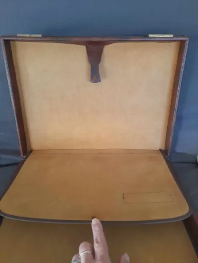Ancien malette - attaché case en cuir - photo 2