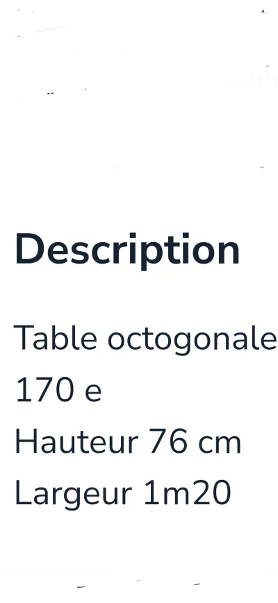 Table Hexagonale/  et chaises/ - Meubles