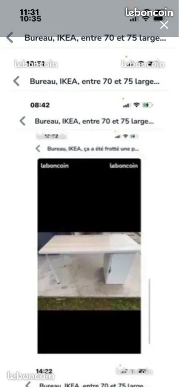 Bureau, IKEA, entre 70 et 75 largeur 1,50 m de lon - Meubles - Meyzieu (69330)