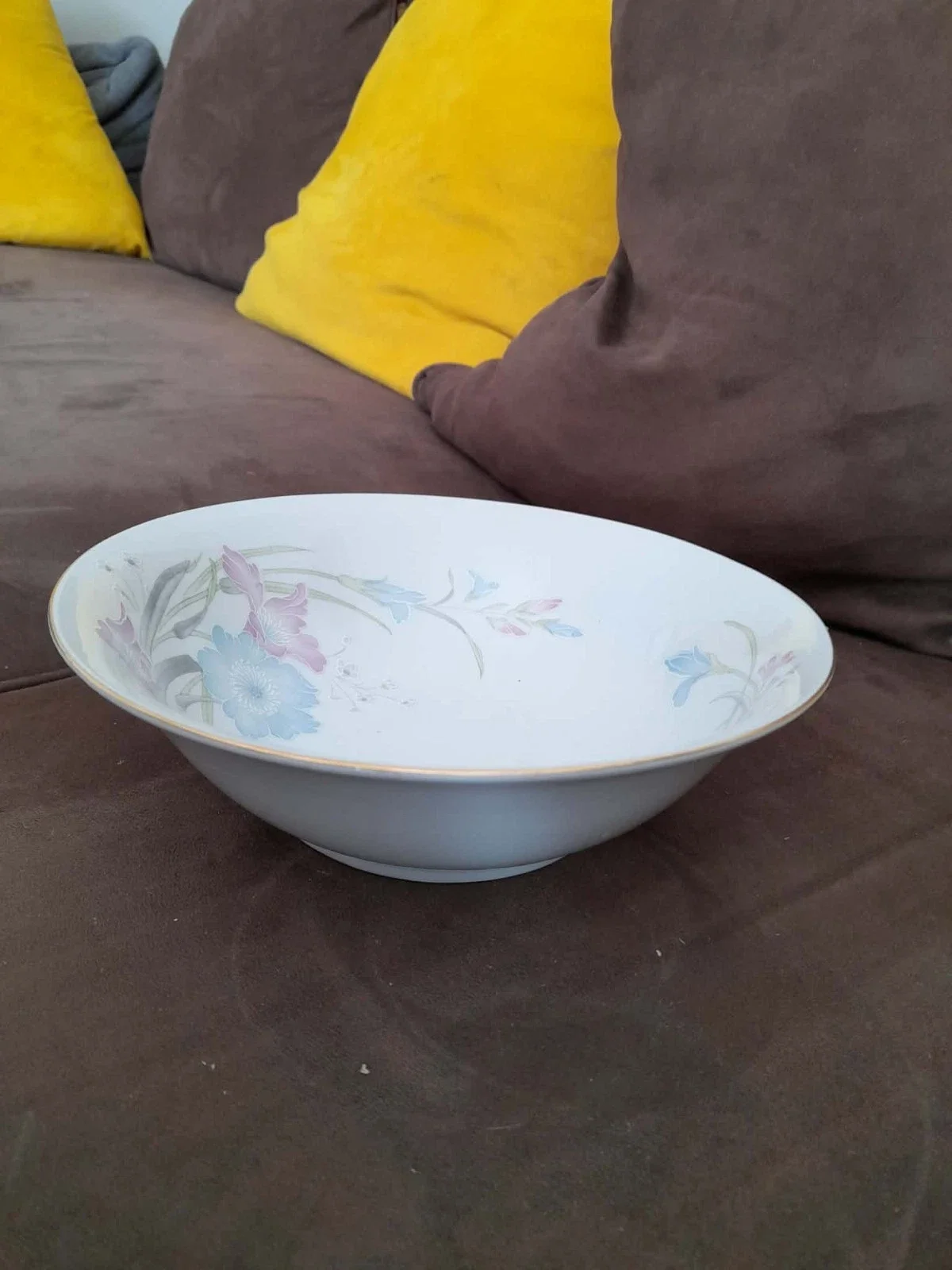 Saladier de Service Rond en Céramique Blanc-Motif - Arts de la Table - Saint-Satur (18300)