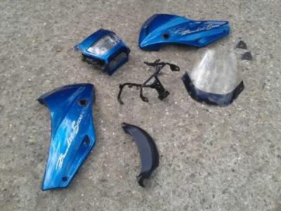 Téte de fourche compl bleu suzuki 600 bandit s1996 - photo 2