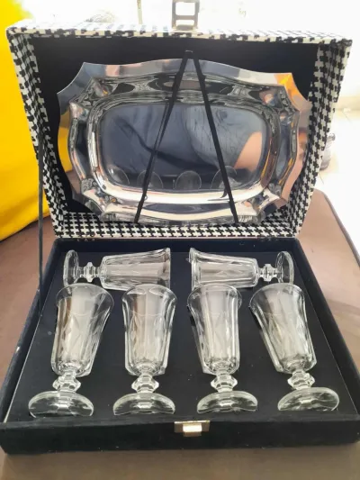 Coffret 6 Verres à Pied Transparent en Cristal - Arts de la Table - Saint-Satur (18300)
