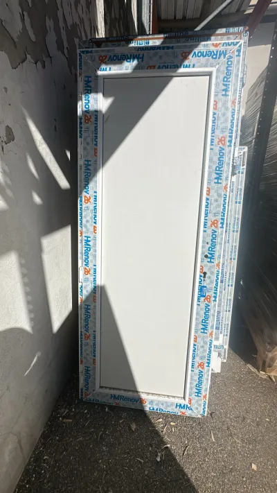 Porte de service HM pvc blanc 2000/Larg 800 - Bricolage