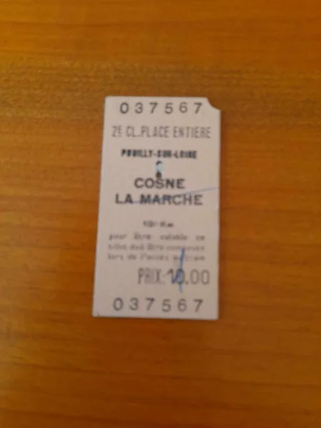Ancien ticket sncf pouilly sur loire - cosne - Collection - Saint-Satur (18300)
