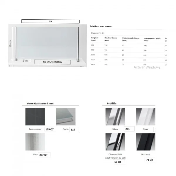 Écrans vitrés de protection pare-postillon - Bricolage - Paris 11e Arrondissement (75011)