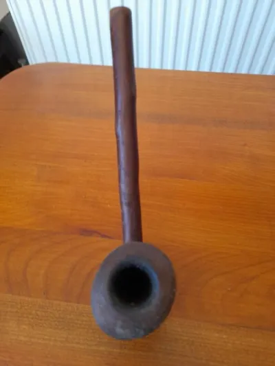 Ancienne pipe en bois artisanale - fait main - photo 2