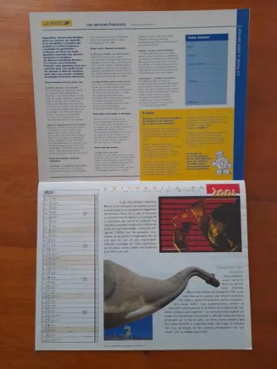 Almanach du facteur 2001 - la poste - smiley - Collection - Saint-Satur (18300)