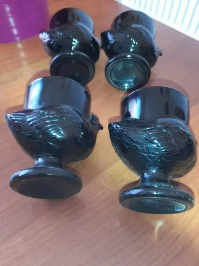 Lot 4 coquetiers en céramique " forme de poule" - photo 2