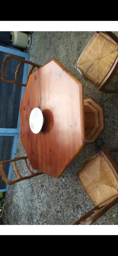 Table octogonale/  et chaises/ - photo 2