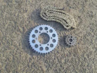 Kit chaine d occasion kawasaki zx9r 2001 - photo 3