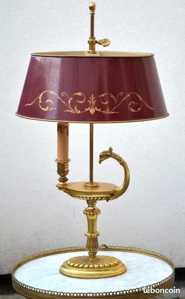 Lampe bouillotte empire directoire lucien gau - photo 3