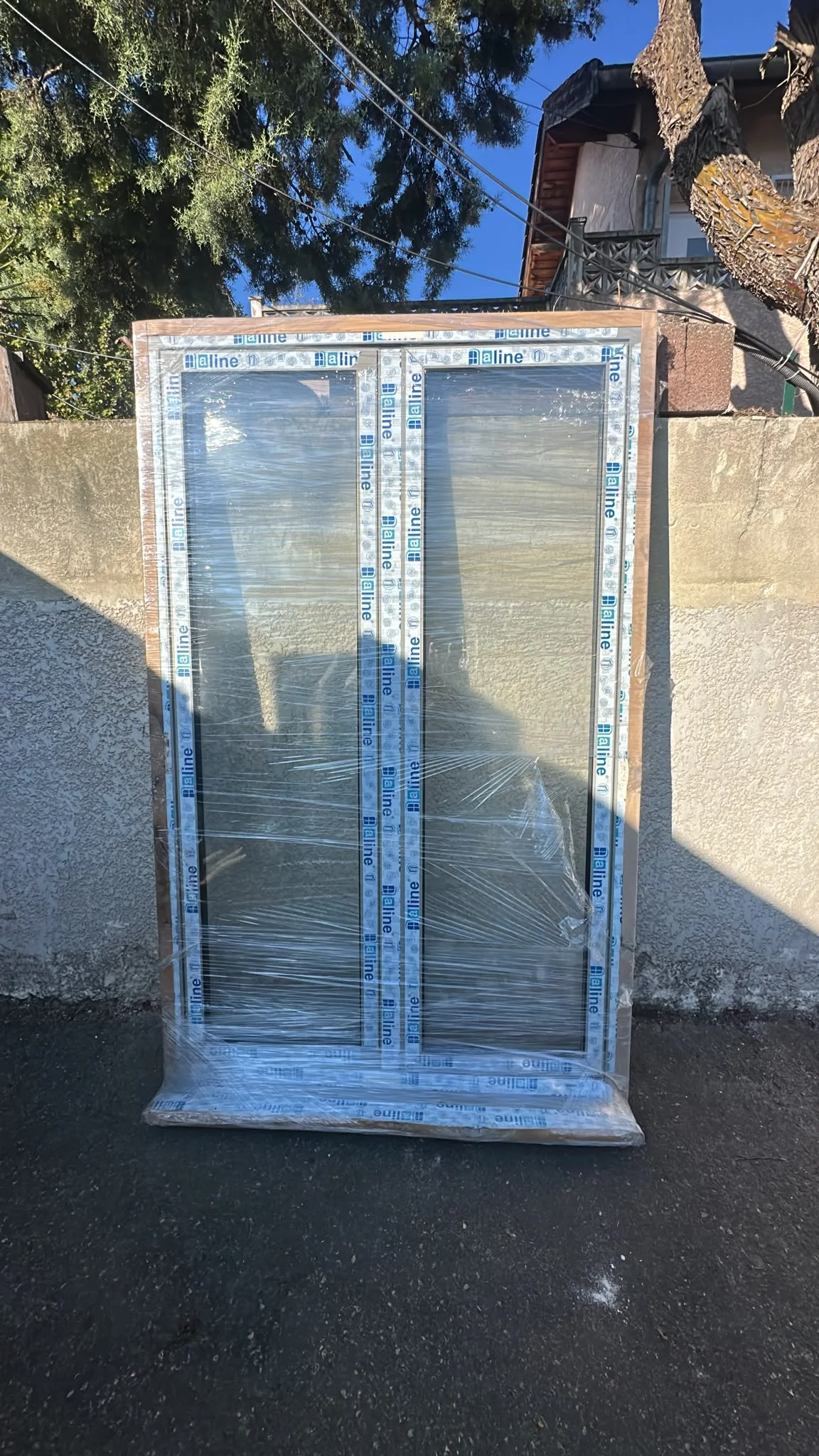 115 porte fenêtre deux vantaux en alu champagne - Bricolage - Lentilly (69210)