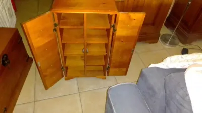 Meuble bois massif cd - photo 2