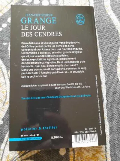 Le jour de cendres - jean christophe grangé - photo 2