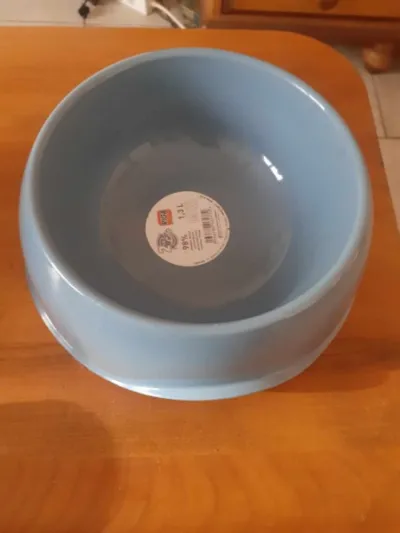 Gamelle pour chien en plastique bleu gris - photo 3