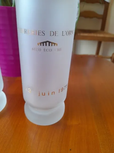 2 grands verres publicitaire verreries de l'orne - photo 3