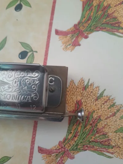Harmonica chromatique vintage "M.Hohner " - photo 2