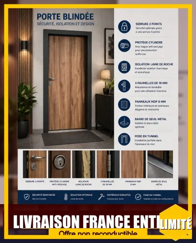 Porte blindée pour préparer votre chantier - Bricolage