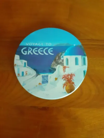 Boite métal publicitaire vide voyage to grèce - photo 4