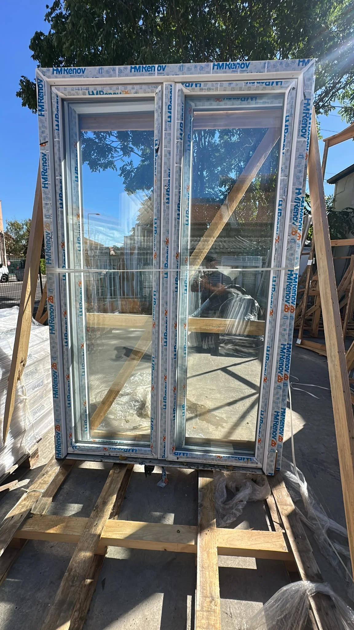 Porte fenêtre pvc blanc deux vantaux - Bricolage - Sain-Bel (69210)
