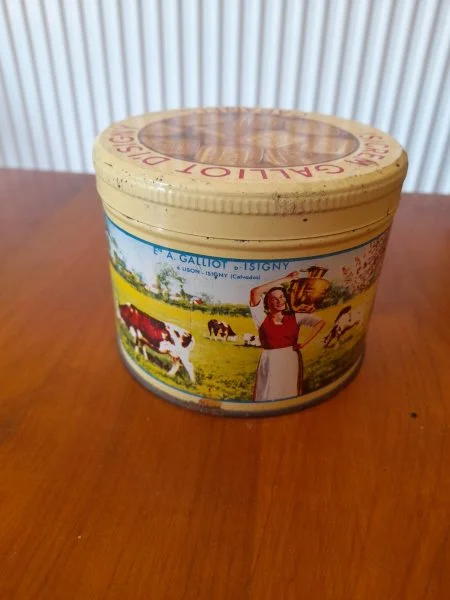 Boite vide métal publicitaire isicrem - galliot .. - Collection - Saint-Satur (18300)