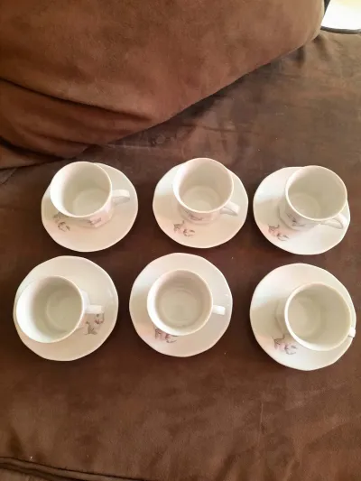 Triptis Porzellan-Lot de 6 Tasses et soucoupes - photo 2