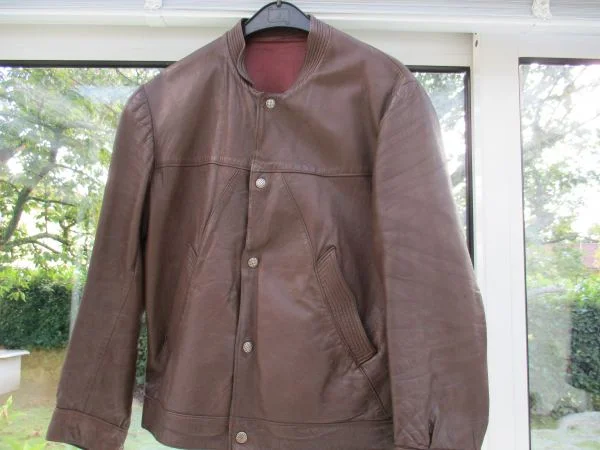 Blouson cuir marron homme t l - Vêtements Homme - Sathonay-Village (69580)