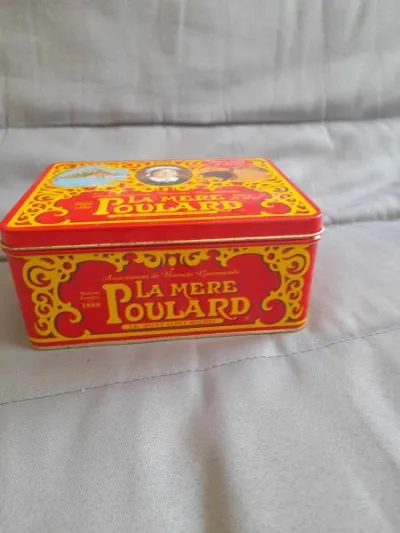 Ancienne boite en métal vide la mere poulard - photo 2