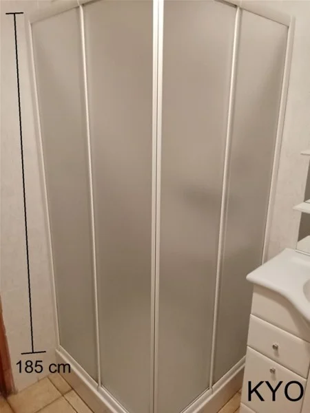 Parois douche carrée accès d'angle droit blanc - Bricolage - Foncine-le-Haut (39460)