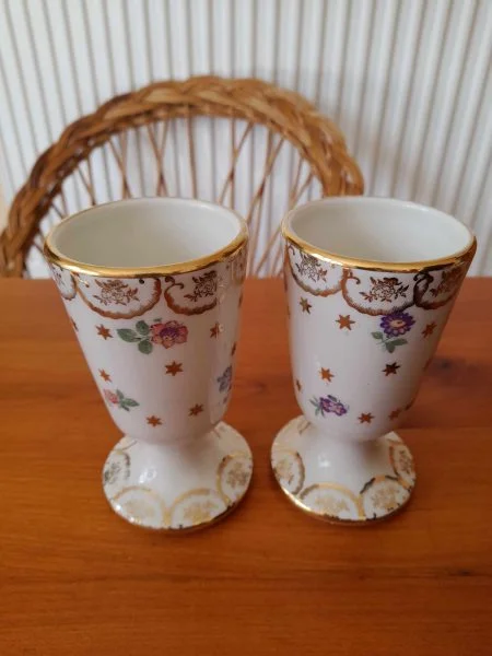 Lot 2 mazagrans en porcelaine - Collection - Saint-Satur (18300)