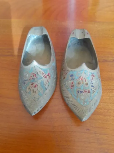 Paire d'ancien cendriers de poche en laiton - photo 2