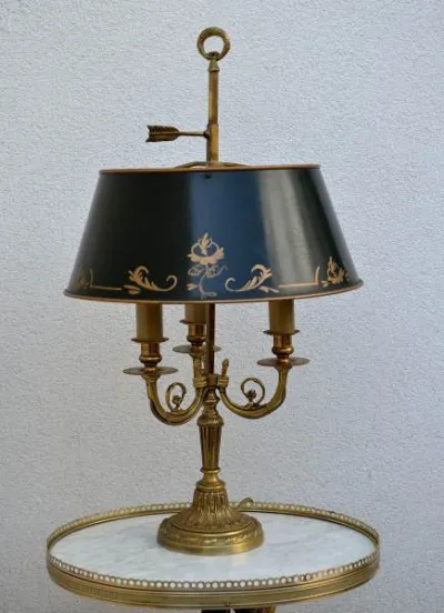 Lampe bouillotte style empire en bronze doré - photo 2