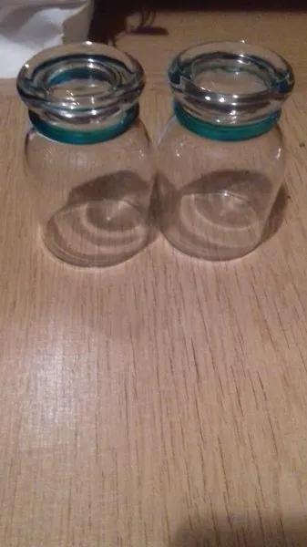 Lot de 2 verres à pied liserais turquoise - Collection - Saint-Satur (18300)