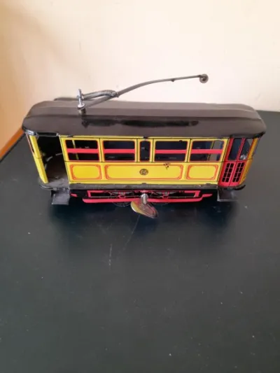 Jouet mécanique en tôle réédition paya tramway - photo 3