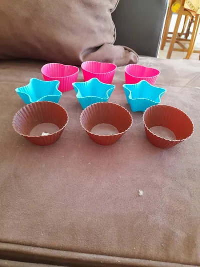 Lot 9 Moules individuels en Silicone Souples - Arts de la Table
