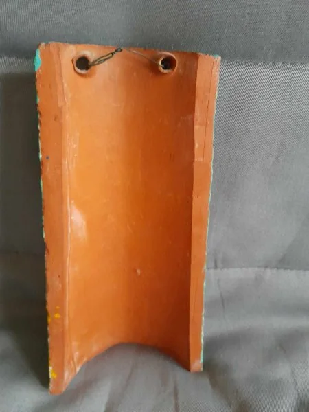 Tuile décorative incurvé - peinture à la main - Décoration - Saint-Satur (18300)